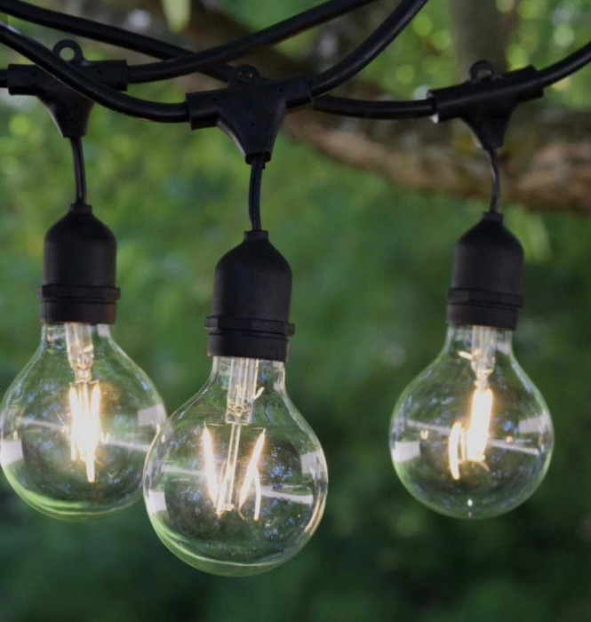 Ghirlanda luminoasa cu pendul si becuri led sticla cu filament, 5m.
