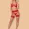 Set 3 piese Obsessive, 838-SEG-3, red - S/M