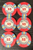 Lot 6 Jetoane Cazinou Vechi - Casino Blindo București (Anii '90) - RARE