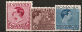 ROMANIA 1938 - CONSTITUTIA, serie NESTAMPILATA cu sarniera, SD104, Nestampilat
