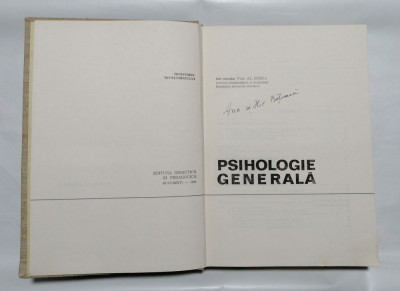 Psihologie generala, Al. Rosca, 1966 foto