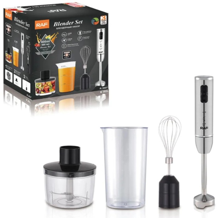 Blender vertical RAF, 1600 W, zdrobeste gheata, macina boabe de cafea, mixeaza si paseaza