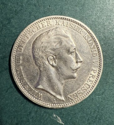 Moneda 3 Mark 1910 Imperiul German foto