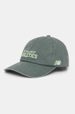 New Balance șapcă de baseball din bumbac culoarea verde, cu imprimeu, LAH51014DKJ