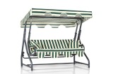 Balansoar de gradina cu 3 locuri Dumrul, Verde, 200 x 165 x 110 cm