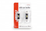 Set becuri auto cu LED CANBUS sofit compatibil C5W 1 SMD 36mm Alb 12/24V,