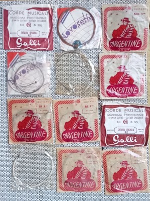 Lot 12 corzi chitara retro vintage foto