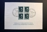 Germania (Deutsches Reich 1937) Coliță "Michel Block 7 - Hitler-Kopf / Berlin 1937" cu Ștampilă Specială de Prima Zi (Ștampilată / Used) CLK1