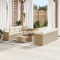 vidaXL Set de canapele pentru grădină cu pernă Bej Rattan poli 3364976