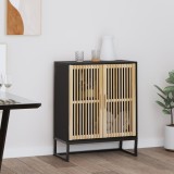 Cumpara ieftin Servantă, negru, 60x30x75 cm, lemn prelucrat