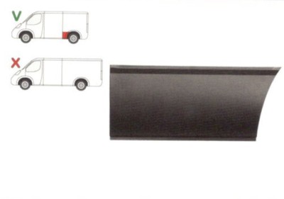 Segment reparatie aripa spate Iveco Daily,1978- 1998, Mediu Partea Stanga, Spate, in fata rotii foto
