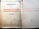 F128-I-G. RACOVEANU-Gravura in lemn la Manastirea NEAMTU 1940. Fundatia regala.