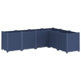 Cumpara ieftin Jardiniera de gradina, albastru gri, 160x120x53 cm, PP