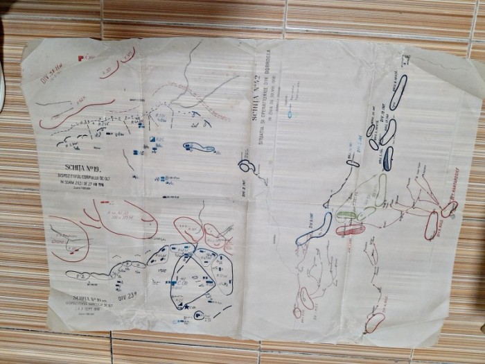 Harta. Schita nr.19, schita nr.19 bis, schita nr.42, primul razboi mondial, detalii in descriere