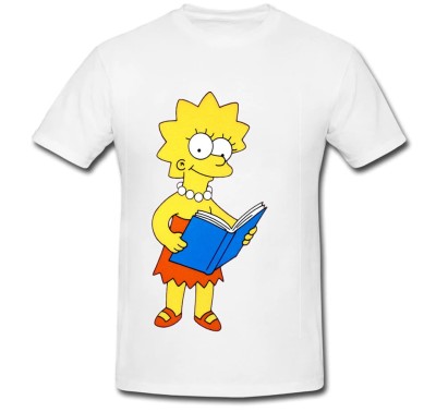 Tricou &amp;quot; Lisa Simpson reading &amp;quot; foto