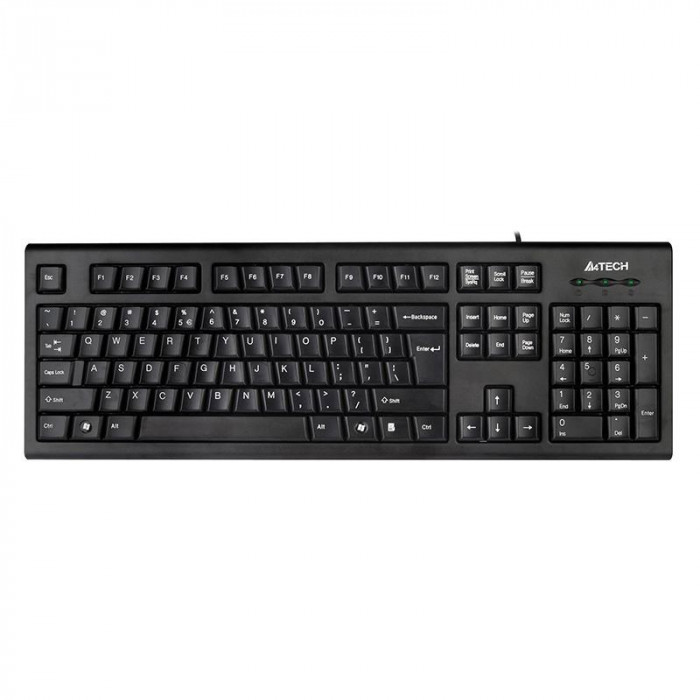 Tastatura comfort Round USB A4-KR85USB A4Tech, 104 taste