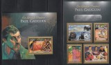 Centrafricana 2013 - Picturi de Paul Gauguin, Bloc+colita, MNH, Nestampilat