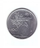 Moneda Italia 100 lire 1977, stare foarte buna, curata