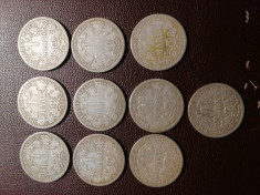 Lot 10 monede 1 Mark 1875 argint, cadou clasor nou cu 96 locuri! foto