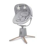 Leagan electric pentru bebelusi, Lorelli Storky, bluetooth, telecomanda, 5 viteze de leganare, Grey