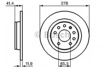 Disc frana SAAB 9-3 (YS3F) (2002 - 2016) BOSCH 0 986 479 B74 foto