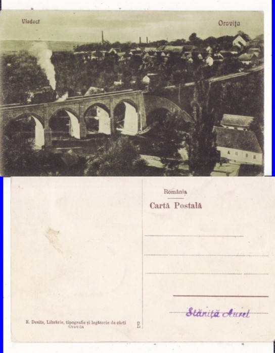 Oravita- viaduct, tren
