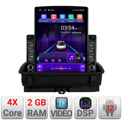 Navigatie dedicata Audi Q3 2011-2018 Android radio gps internet quad core 2+32GB ecran vertical 9.7&amp;quot; Kit-q3+EDT-E708 CarStore Technology foto