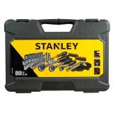 Set de chei tubulare STANLEYr de 1 4 in., 3 8 in. 1 2 in., 80 buc.