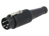 DELTRON Conector DIN 4 pini Drept pe cablu, Aliaj Zinc, 2A, 34V, Cod 591-0400