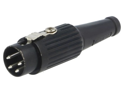 Conector DIN 4 pini drept pe cablu foto