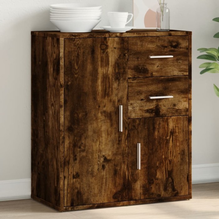 Gossi dulap, stejar fumuriu, 60x31x70 cm, lemn prelucrat