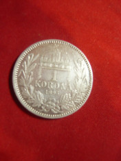 Moneda 1 Koroana 1895 Franz Josef Ungaria,argint ,cal.F. Buna foto