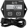 Tahometru Digital Motoare 2/4 Timpi, Contor Orar, RPM, Negru, Dactylion, Display LCD, Resetare, Impermeabil IP65, Universal