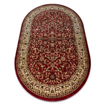 Covor Royal Adr oval model 1745 vin roșu, 100x180 cm foto
