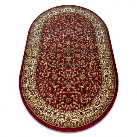 Covor Royal Adr oval model 1745 vin roșu, 100x180 cm