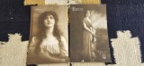 Lot 2 carti postale Mignon expediate in Romania