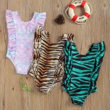 Cumpara ieftin Costum de baie Leopard/Peste Drool (Culoare: Maro, Marime: 110)