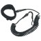 vidaXL Lesă pentru placă SUP spiralată, negru, 10 inci 92205