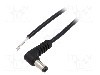 Cablu alimentare DC, cabluri, DC 5,5/2,1 mufa, negru, 1,5m, WEST POL - A21-TT-C050-150BK