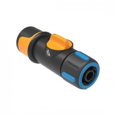 FISKARS. Conector furtun de gradina cu robinet incorporat On/Off 13mm&ndash;15mm (1/2&ndash;5/8&amp;quot;)