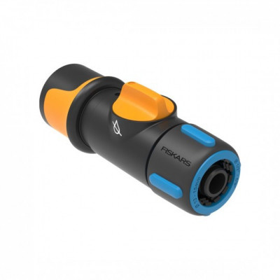 FISKARS. Conector furtun de gradina cu robinet incorporat On/Off 13mm&amp;ndash;15mm (1/2&amp;ndash;5/8&amp;amp;quot;) foto