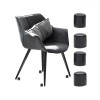 Set 4 Protectii Antizgarieturi Picioare Scaun, Diametru 22mm, PVC Negru, Montare Usoara, Universal