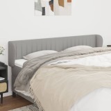 Gossi tablie de pat cu aripioare gri deschis 183x23x78/88 cm textil