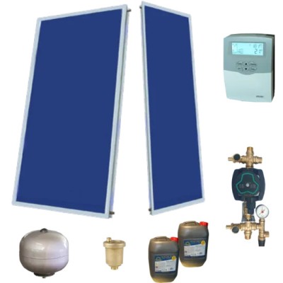 Pachet Solar 4 Persoane, Confort, Colector F 1,5, Fără Boiler foto