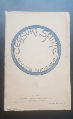 Ceasuri sfinte - Bucura Dumbravă (ediție princeps, 1921) foto