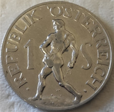 Moneda 1 SHILLING - AUSTRIA, anul 1957 *cod 451 foto