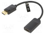 Adaptor DisplayPort la HDMI 0,15m VENTION negru ABS