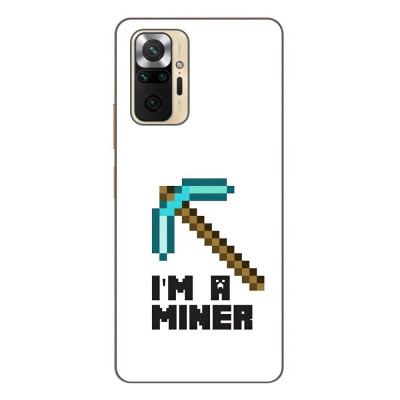 Husa compatibila cu Xiaomi Redmi Note 10 Pro Silicon Gel Tpu Model Minecraft Miner foto