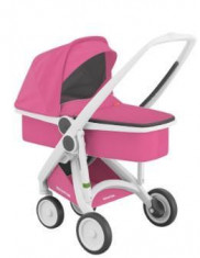 Carucior 2 In 1 Greentom 100% Ecologic White Pink foto