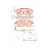 Set placute frana Trw GDB3418, parte montare : Punte fata